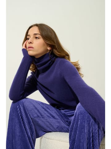 AUTHENTIC CASHMERE Kasjmieren coltrui "Bise" pruimkleurig