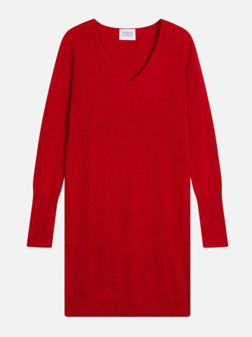 AUTHENTIC CASHMERE Kaschmir-Kleid "Capelet" in Rot
