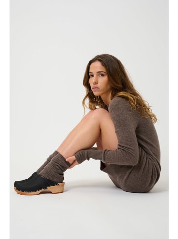 AUTHENTIC CASHMERE Kaszmirowa sukienka "Capelet" w kolorze brązowym