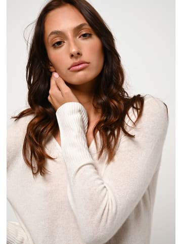 AUTHENTIC CASHMERE Kasjmieren jurk "Capelet" crème