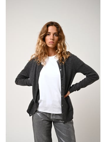 AUTHENTIC CASHMERE Kasjmieren vest "Caron" antraciet