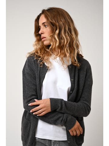 AUTHENTIC CASHMERE Kasjmieren vest "Caron" antraciet