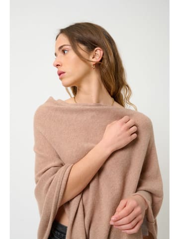 AUTHENTIC CASHMERE Kasjmieren poncho "Carra" camel