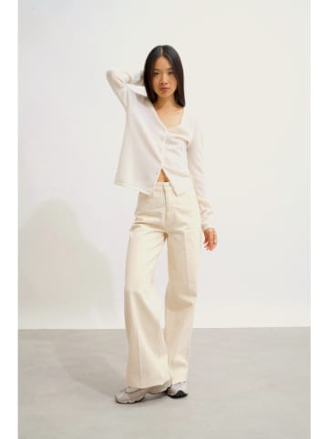 AUTHENTIC CASHMERE Kaszmirowy kardigan "Chalais" w kolorze kremowym