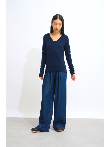 AUTHENTIC CASHMERE Kaszmirowy sweter "Chelsea" w kolorze granatowym