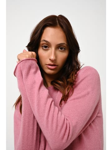 AUTHENTIC CASHMERE Kasjmieren trui "Criou" lichtroze