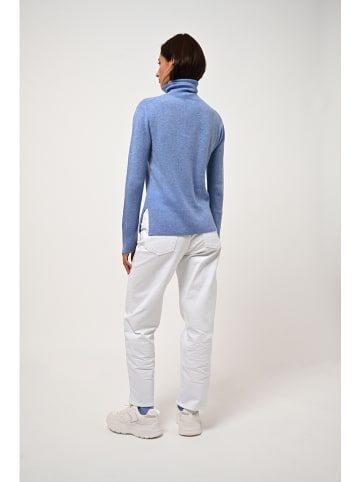 AUTHENTIC CASHMERE Kasjmieren coltrui "Fornet" lichtblauw