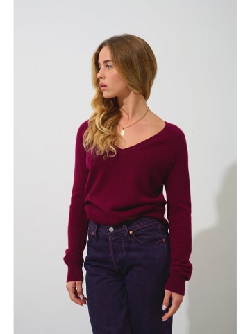 AUTHENTIC CASHMERE Kasjmieren trui "Giusalet" bordeaux