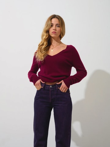 AUTHENTIC CASHMERE Kasjmieren trui "Giusalet" bordeaux