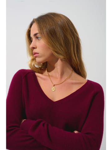 AUTHENTIC CASHMERE Kaszmirowy sweter "Giusalet" w kolorze bordowym