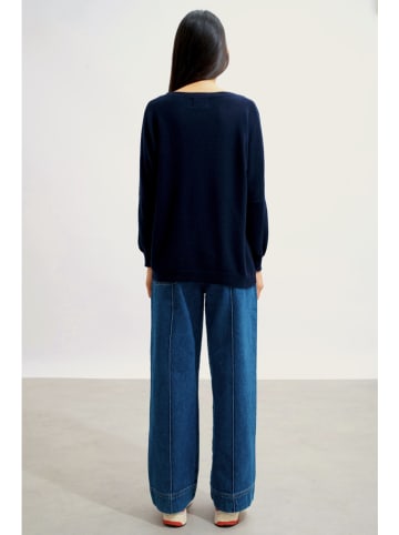 AUTHENTIC CASHMERE Kaschmir-Pullover "Goléon" in Dunkelblau