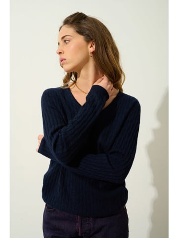 AUTHENTIC CASHMERE Kasjmieren trui "Grasmoor" donkerblauw