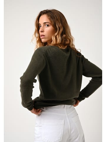 AUTHENTIC CASHMERE Kaszmirowy sweter "Lanfon" w kolorze khaki