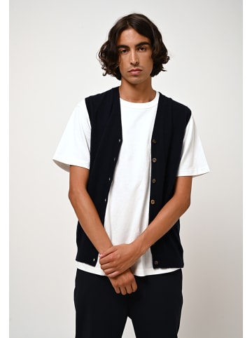 AUTHENTIC CASHMERE Kaschmir-Weste "Hugo" in Dunkelblau