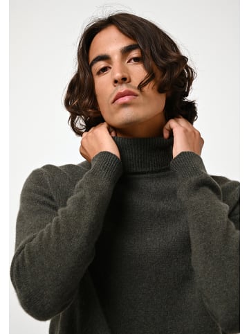 AUTHENTIC CASHMERE Kasjmieren coltrui "Martin" kaki