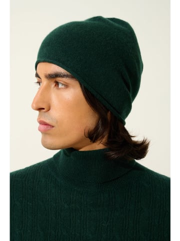 AUTHENTIC CASHMERE Kasjmieren muts "Pinier" donkergroen