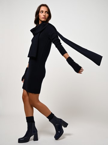 AUTHENTIC CASHMERE Kaschmir-Schal "Vaymont" in Dunkelblau - (L)200 x (B)30 cm