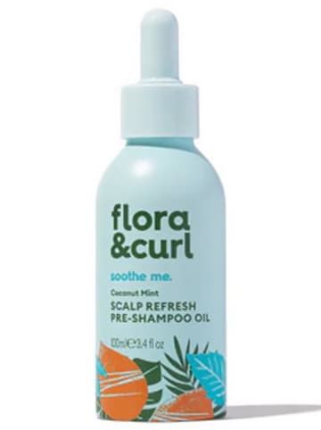 Flora Curl Pre-Shampoo-olie "Coconut mintgroen Curl Refresh", 100 ml