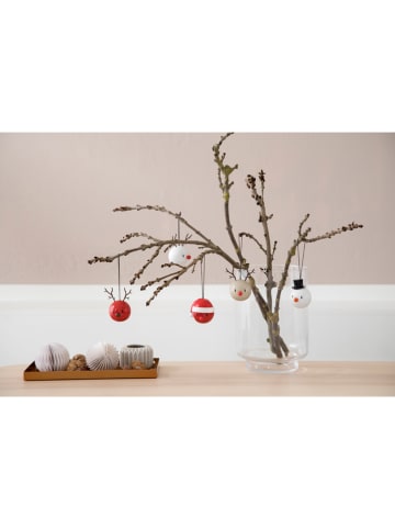 Hoptimist 2er-Set: Dekohänger "Reindeer" in Hellbraun - Ø 5 cm