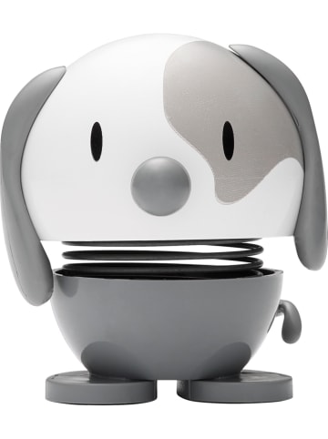 Hoptimist Dekofigur "Dog" in Weiß/ Grau - (B)5 x (H)6 x (T)5 cm