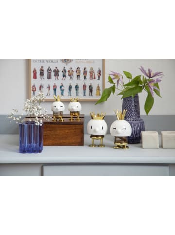 Hoptimist Figurka dekoracyjna "King" w kolorze złoto-białym - 8,5 x 12 x 7,5 cm