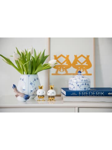 Hoptimist Dekofigur "Princess" in Weiß/ Gold - (B)5 x (H)8 x (T)5 cm