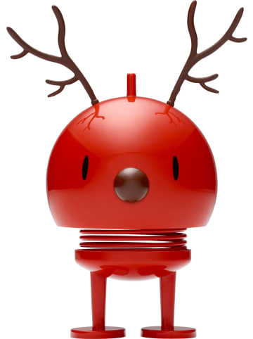 Hoptimist Figurka dekoracyjna "Reindeer Bumble M" w kolorze czerwonym - 10 x 14,5 x 8,5 cm