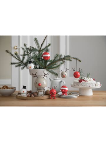Hoptimist Figurka dekoracyjna "Reindeer Bumble M" w kolorze czerwonym - 10 x 14,5 x 8,5 cm