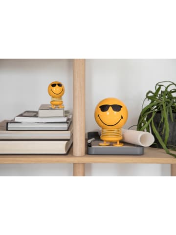 Hoptimist Figurka dekoracyjna "Smiley Cool S" w kolorze żółtym - 5 x 8 x 5 cm