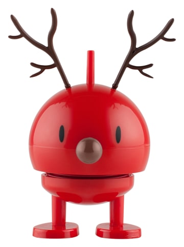 Hoptimist Dekofigur "Reindeer Bumble S" in Rot - (H)9,5 x Ø 5 cm