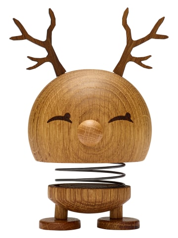 Hoptimist Dekofigur "Reindeer Bimble M" in Eiche - (H)9,5 x Ø 7,5 cm