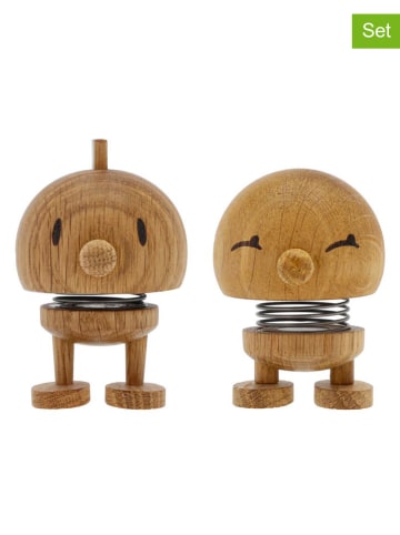 Hoptimist Figurki (2 szt.) "Bimble & Bumble S" w kolorze jasnobrązowym - wys. 7 cm