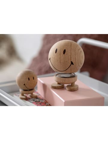 Hoptimist Figurka dekoracyjna "Smiley S" w kolorze brązowym - wys. 6,6 x Ø 5,6 cm
