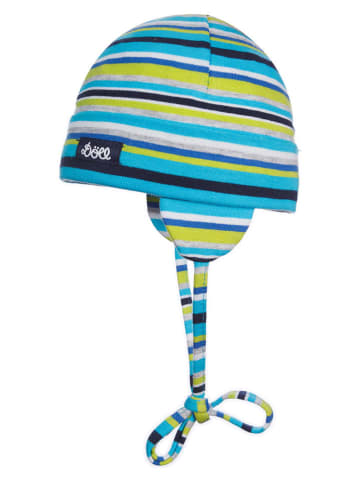 Döll Bindemütze in Blau/ Grün