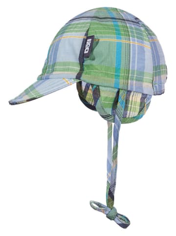 Döll Bindemütze in Grün/ Hellblau