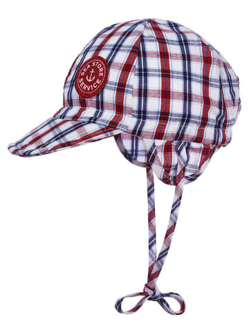 Döll Bindemütze in Rot/ Dunkelblau