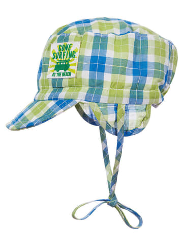 Döll Bindemütze in Grün/ Blau