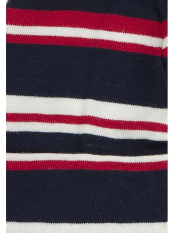 Döll Bindemütze in Dunkelblau/ Weiß