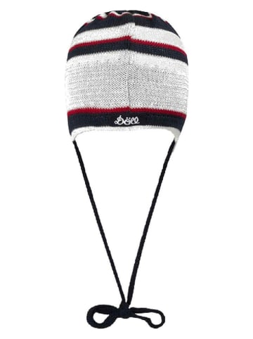 Döll Bindemütze in Dunkelblau/ Weiß