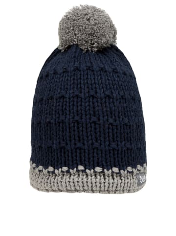 Döll Strickmütze in Dunkelblau/ Grau