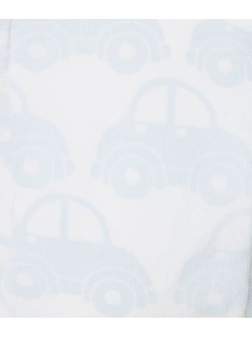 Döll Bindemütze in Weiß/ Hellblau