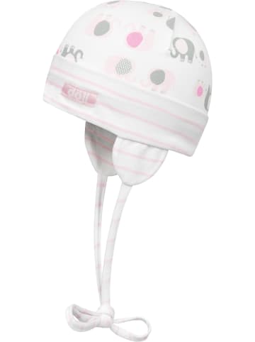 Döll Mütze in Weiß/ Grau