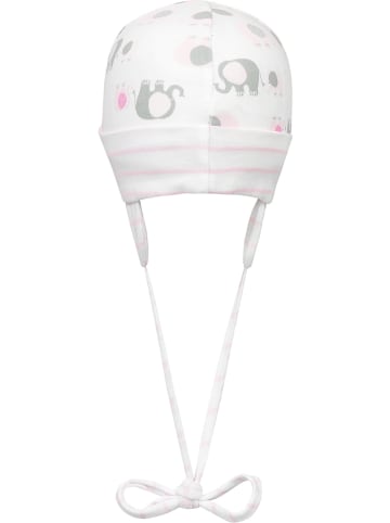 Döll Mütze in Weiß/ Grau