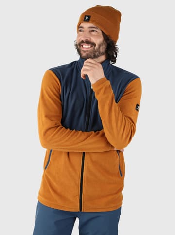 Brunotti Fleecejacke "Scott" in Orange/ Dunkelblau