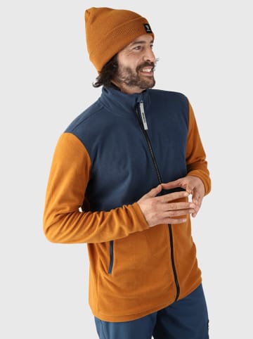 Brunotti Kurtka polarowa "Scott" w kolorze granatowo-pomarańczowym