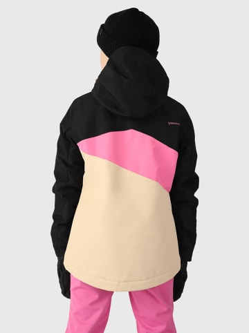 Brunotti Ski-/ Snowboardjacke "Eastsun" in Schwarz/ Pink/ Beige