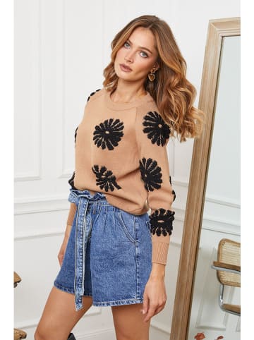 Joséfine Trui "Banshee" camel/zwart