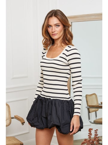 Joséfine Jurk "Colemara" crème/zwart