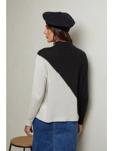 Joséfine Pullover "Csorna" in Weiß/ Schwarz