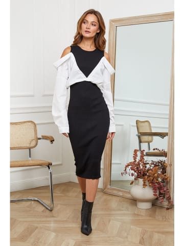 Joséfine Jurk "Curben" zwart/wit